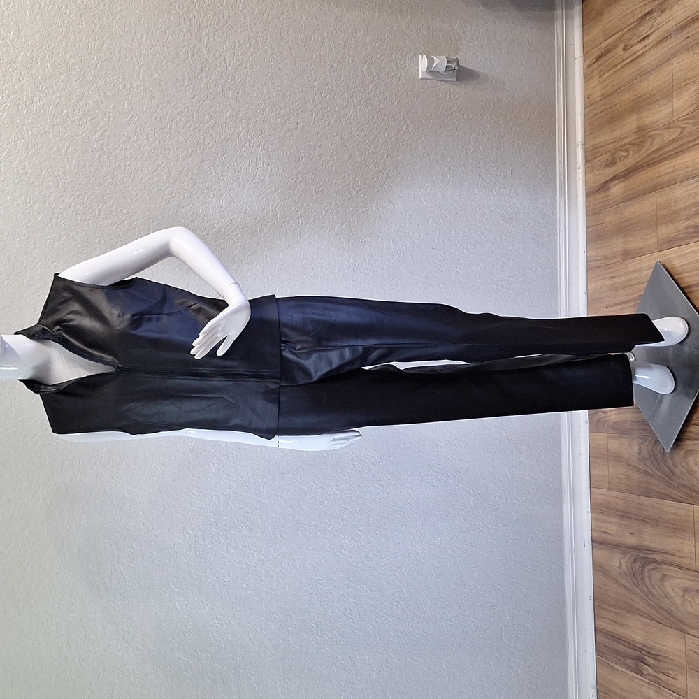 By Choice California Vintage Wet look Pants Suit